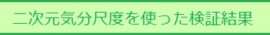 二次元気分尺度を使った検証結果